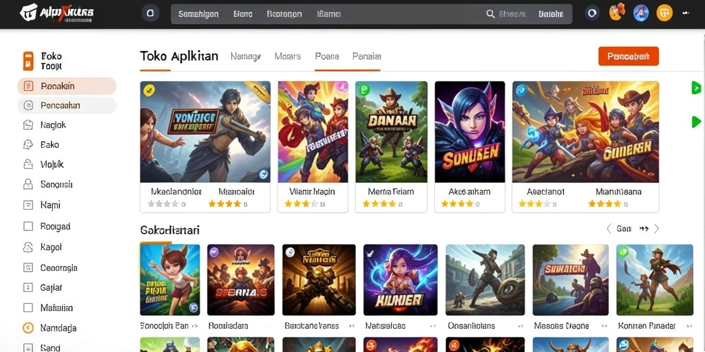 Tangkapan layar memperlihatkan pilihan senjata yang tersedia.