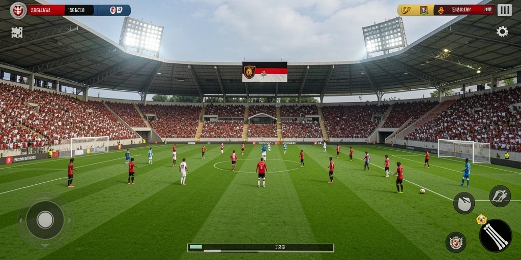 Screenshot menarik dari mode permainan yang berbeda.